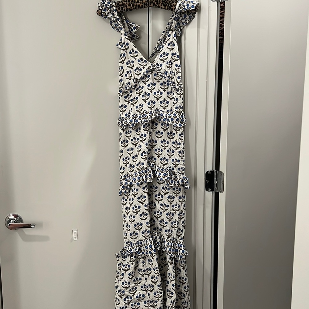 MISA Los Angeles Morrison Ruffle Maxi Dress